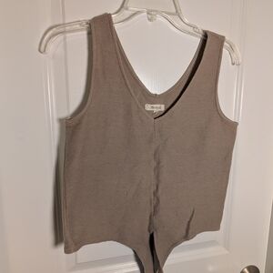 Madewell Taupe Knit Crop Top